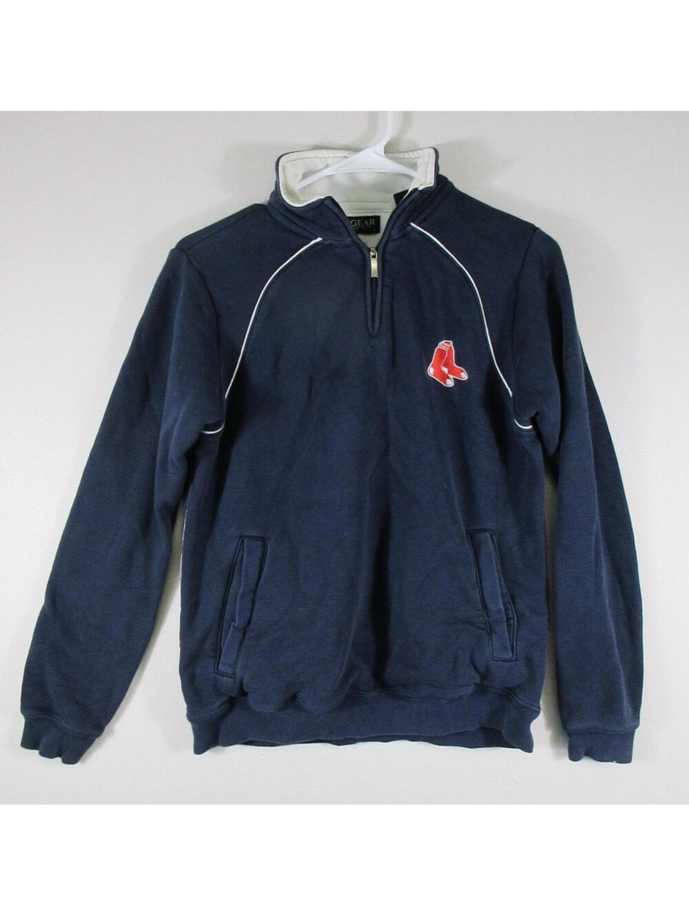 Gear For Sports Boys Boston Red Sox Zip-Up Fleece Sweatshirt Size S Blue